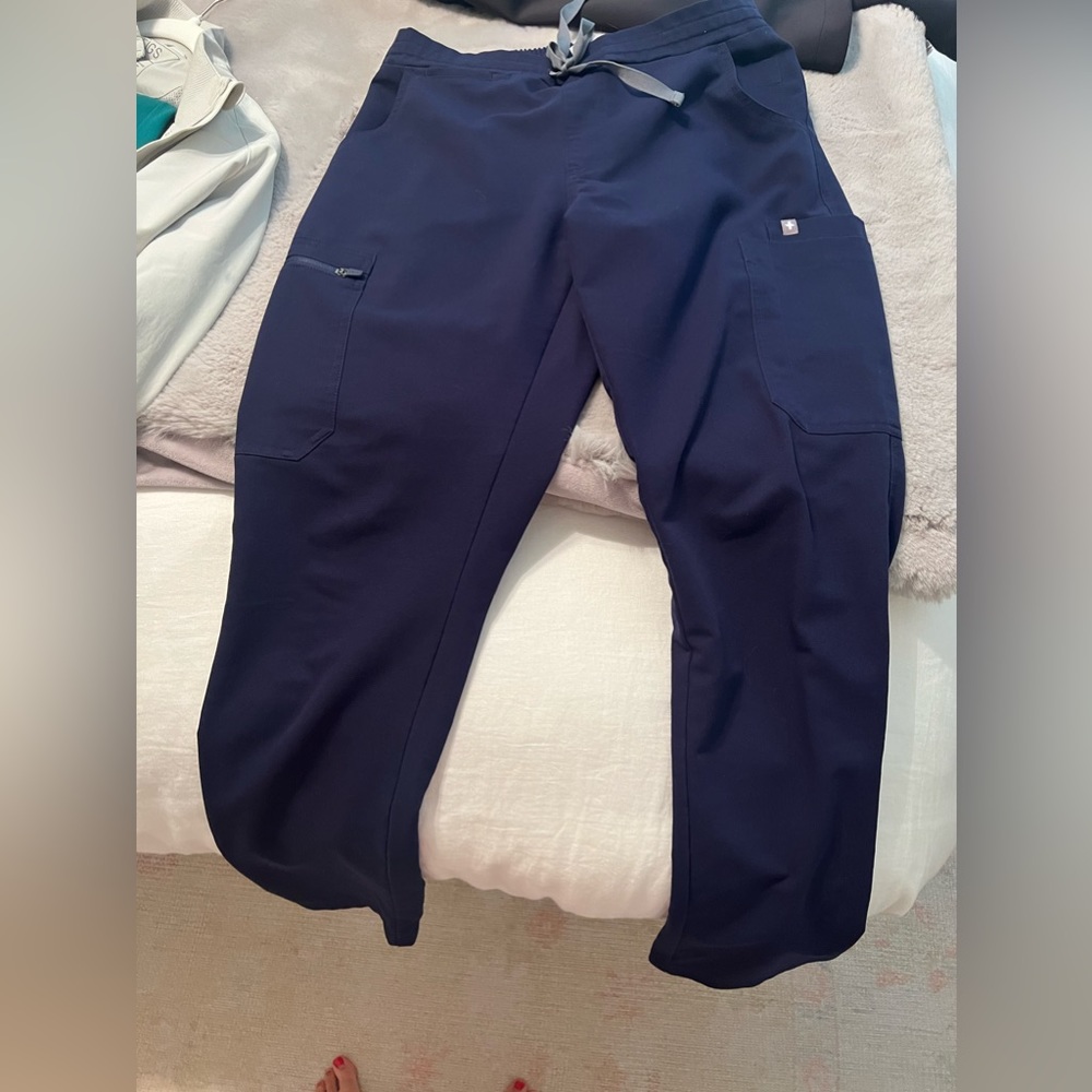 women’s navy fig scrub pants